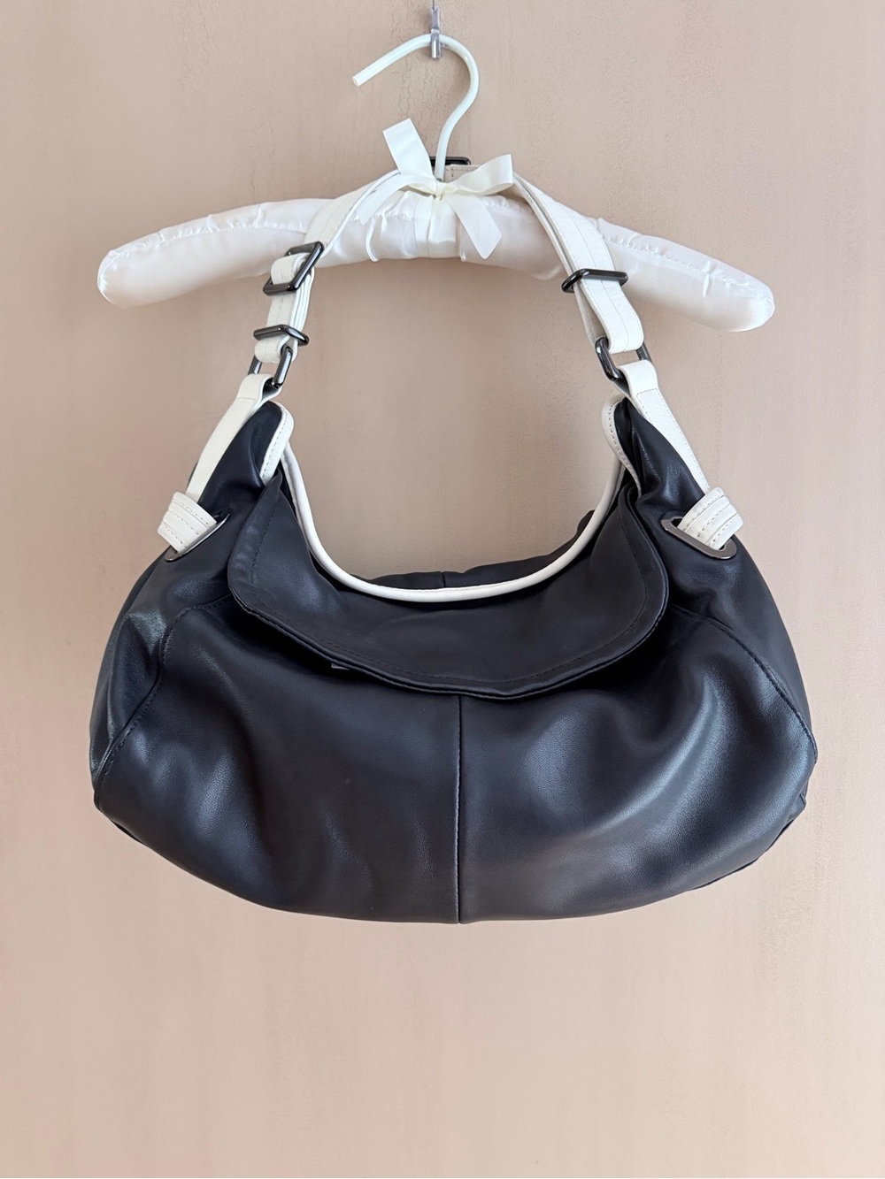 Kenneth Cole New York Black Leather Hobo Bag – New with Tags